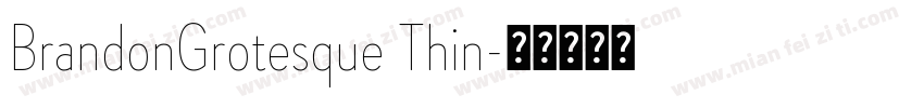 BrandonGrotesque Thin字体转换